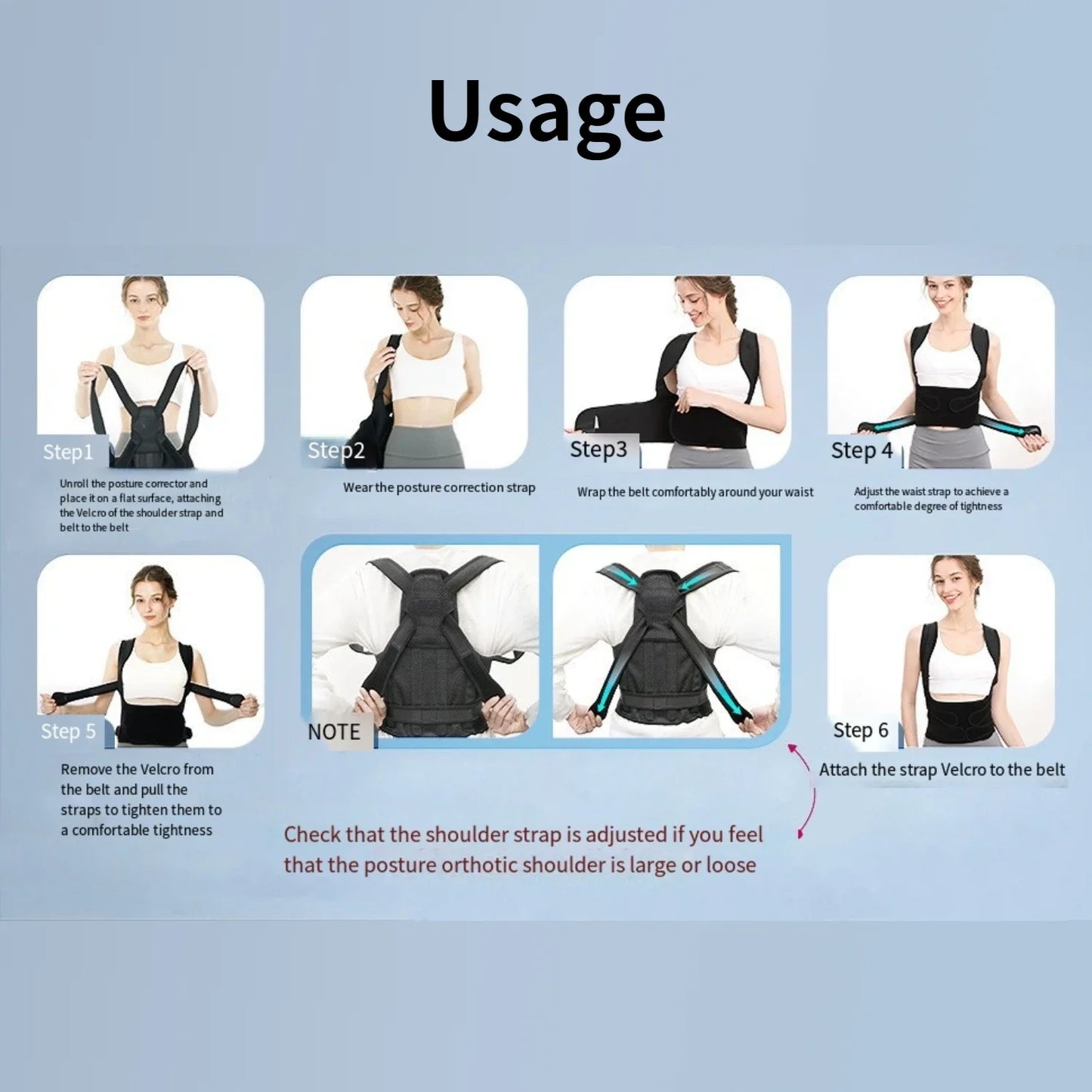 Adjustable Back Posture Corrector Brace