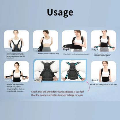 Adjustable Back Posture Corrector Brace