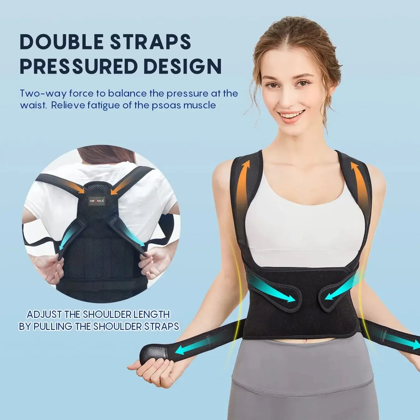 Adjustable Back Posture Corrector Brace